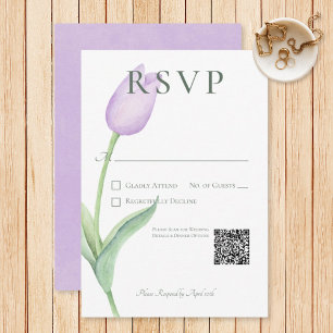 Cartons Réponse Lavender Tulip Solo Purple Mariage moderne
