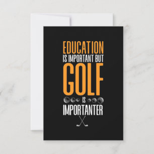 Cartons Réponse Le Golf Est Plus Important Que L'Éducation