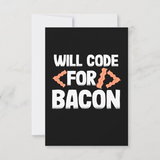 Cartons Réponse Le Programmeur Va Code Pour Bacon (Devant)
