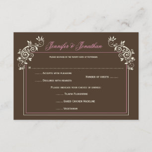 Cartons Réponse Le rose en ivoire de brun du cru #2 tourbillonne