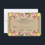 Cartons Réponse L'élégante collection Vintage de Mariages floraux<br><div class="desc">L'élégante collection de mariage vintages fleuris est un design étonnant avec de belles fleurs de style vintage. Ces cartes RSVP peuvent être personnalisées pour votre occasion spéciale et feraient la carte de réponse parfaite pour tout mariage,  douche nuptiale,  fête de fiançailles,  fête d'anniversaire et bien plus encore.</div>