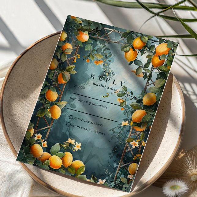 Cartons Réponse Lemon Grove Romance Wedding (Créateur téléchargé)