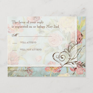 Cartons Réponse Les Fleurs Peony Rose Tulip Floral Flowers Mariage