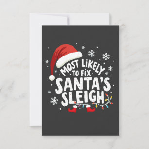 Cartons Réponse Les plus susceptibles de réparer Père Noël Sleigh