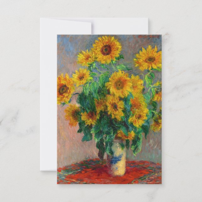 Cartons Réponse Les tournesols de Monet (Devant)