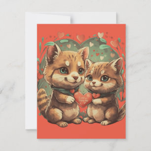 Cartons Réponse Les Valentines sont des animaux amoureux