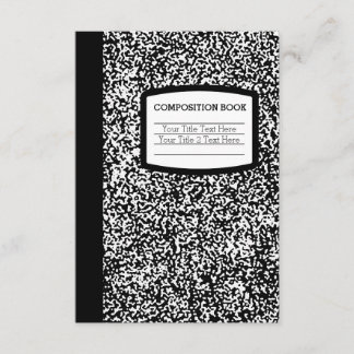 Cartons Réponse Livre de composition personnalisé Noir/Blanc École