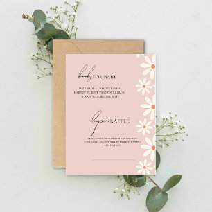 Cartons Réponse Livres et couches pour Baby shower Rose Daisy