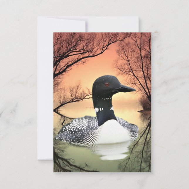Cartons Réponse Loon Sur Le Lac Loon Réflexions Appel Du Loon (Devant)