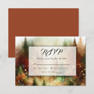 Cartons Réponse Lueur d'automne dans le Mariage forestier enchanté