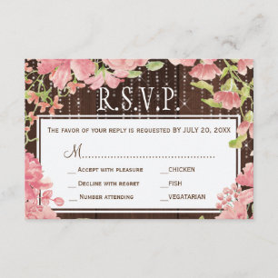 Cartons Réponse Lumières chatoyantes pivoines grange bois mariage 
