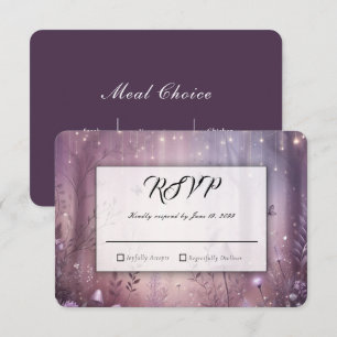 Cartons Réponse Lumières Magiques de Fée de Lavande pour Mariage