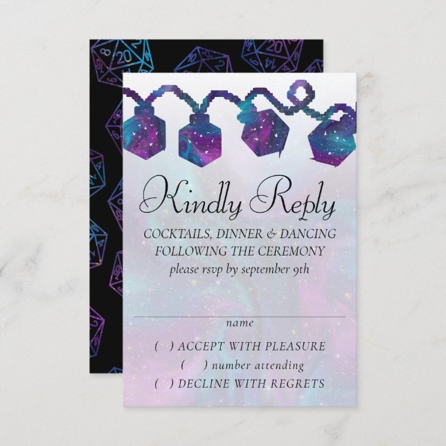 Cartons Réponse Luminateurs RPG | Nebula Imaginaire Tabletop Gamer (Devant / Derrière)