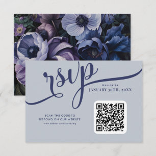 Cartons Réponse Lune botanique Mariage floral gothique