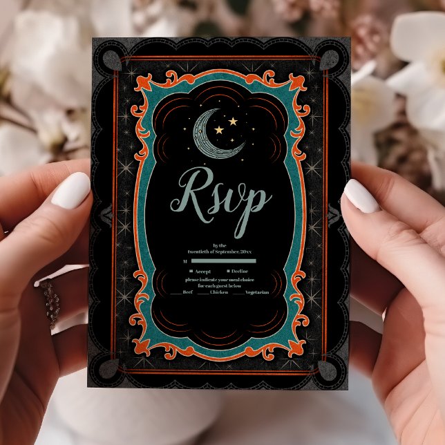 Cartons Réponse Lune mystique céleste Mariage de nuit étoilé (Créateur téléchargé)