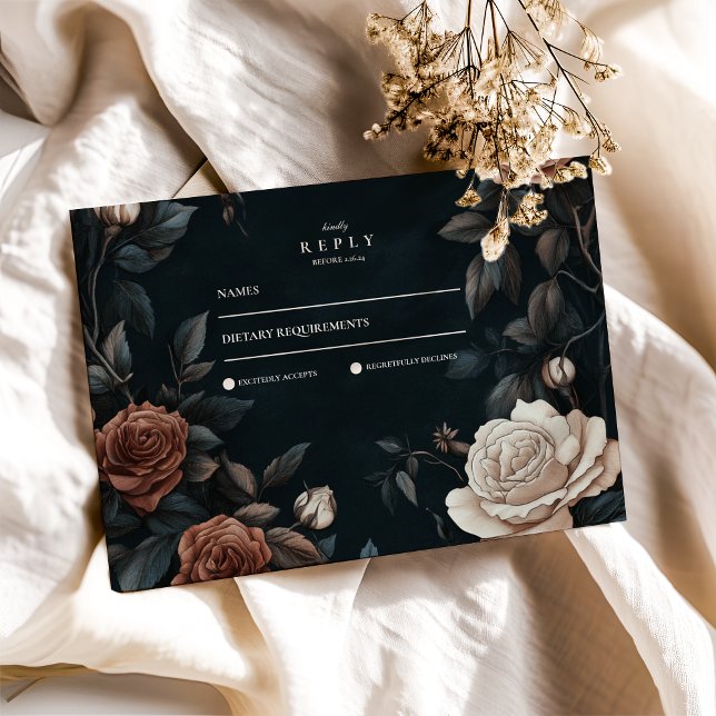 Cartons Réponse Luxe Art Nouveau Floral Mariage (Créateur téléchargé)