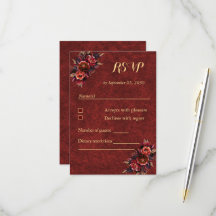 Luxueux floral bordeaux et or 