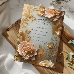 Cartons Réponse Luxueux Motif Mariage d'inspiration Vintage