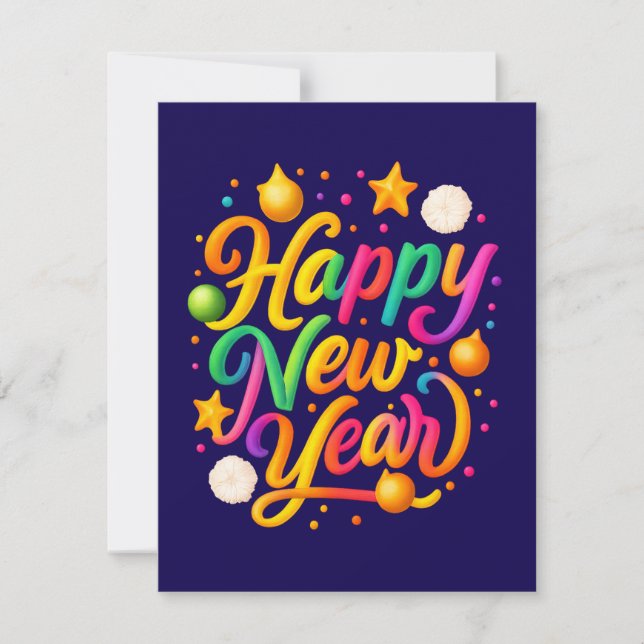 Cartons Réponse Luxury New Year (Devant)