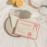 Cartons Réponse Main Tirée Vintage brillant Unique Quirky Mariage<br><div class="desc">Une simple et élégante calligraphie ment vert et jaune rétro mariage rsvp carte. Il a un vintage laiteux moderne avec un rouge brillant, écriture manuscrite et des éléments dessinés à la main. Minimaliste et chic avec des lettres audacieuses et rétro. Il est entièrement modifiable en cliquant sur le bouton Personnaliser....</div>