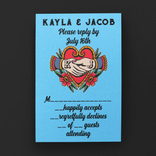 Cartons Réponse Mains dans le Mariage de tatouage de mariage