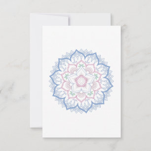 Cartons Réponse Mandala aux fleurs de Lotus aux couleurs pastel