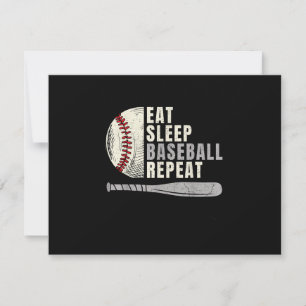 Cartons Réponse Manger Dormir Baseball Répéter Drôle Joueur de Bas