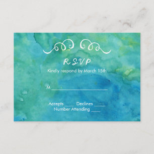 Cartons Réponse Mangez, buvez et soyez marié Mariage Turquoise