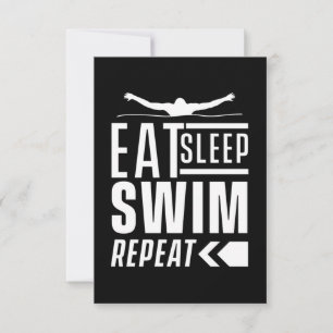 Cartons Réponse Mangez Sleep Swim Répéter