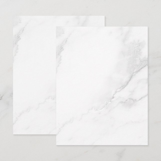 Cartons Réponse Marbre Blanc (Devant / Derrière)