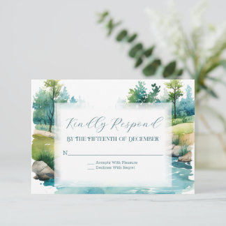 Cartons Réponse Mariage à la Montagne Brumeuse