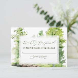 Cartons Réponse Mariage à la Montagne Brumeuse