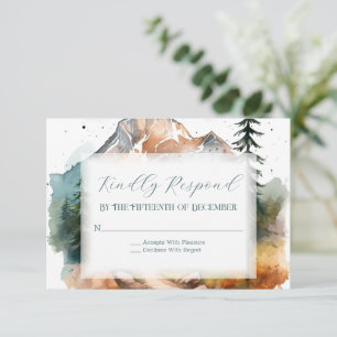 Cartons Réponse Mariage à la Montagne Brumeuse