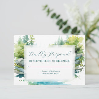 Cartons Réponse Mariage à la Montagne Brumeuse