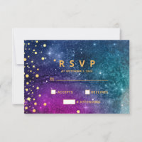 Mariage aquarelle bleu paon or moderne