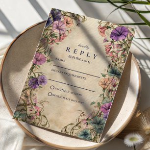 Cartons Réponse Mariage au Jardin Botanique Vintage