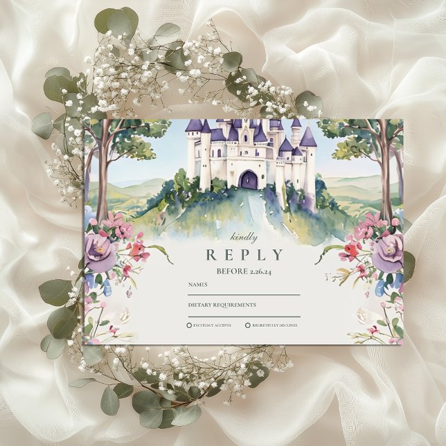 Cartons Réponse Mariage au Jardin Féerique de Castlecore (Créateur téléchargé)