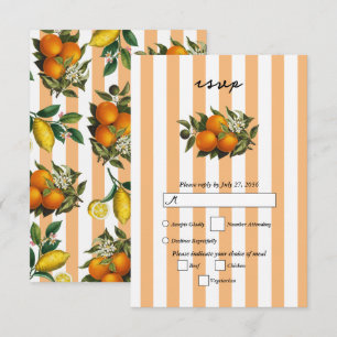 Cartons Réponse Mariage aux Oranges Citronnées Méditerranéennes It