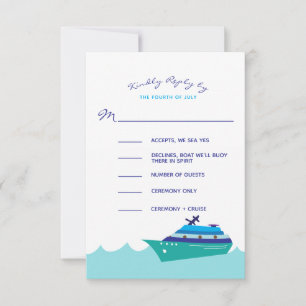 Cartons Réponse Mariage bateau de croisière