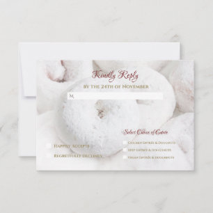 Cartons Réponse Mariage Beignet au Sucre en Poudre