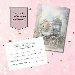 Cartons Réponse Mariage Blanc Conte de Fées Espagnol
