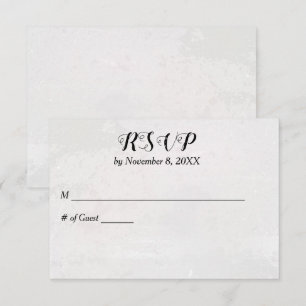 Cartons Réponse Mariage blanc textuel