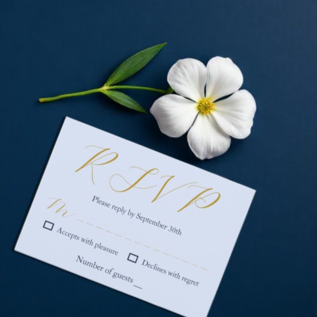 Cartons Réponse Mariage bleu opulent (Créateur téléchargé)