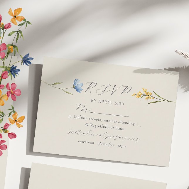 Cartons Réponse Mariage Bohème Floral (Créateur téléchargé)