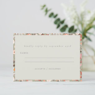 Cartons Réponse Mariage Bohème Minimaliste Floral Neutre Rustique