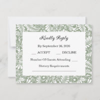 Mariage botanique vert élégant