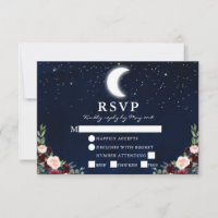 Mariage céleste Blue Sky Moon Stars Floral Repas