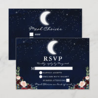 Mariage Céleste Ciel Lune Étoiles Floral Repas Dos