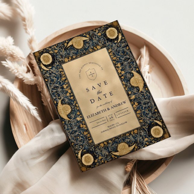 Cartons Réponse Mariage céleste de minuit doré (Créateur téléchargé)