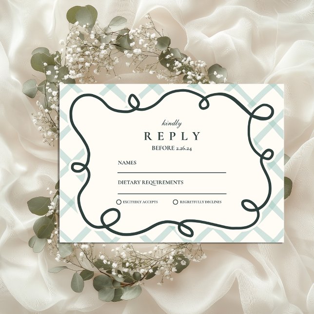 Cartons Réponse Mariage Chic Côté Mer (Créateur téléchargé)